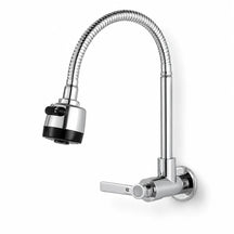 Torneira Gourmet de Parede Ravelli Valenne prata com ducha flexível
